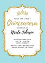 QuinceaÃÂ±era Birthday Party for Girl 15 years vector printable invitation card